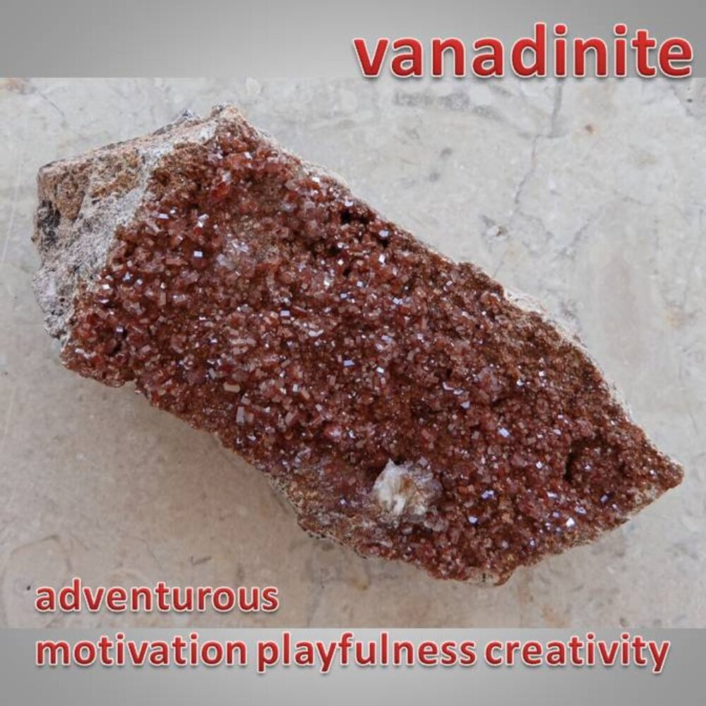 #5 VANADINITE mineral rock crystal stone : CHAKRA adventure MOTIVATION